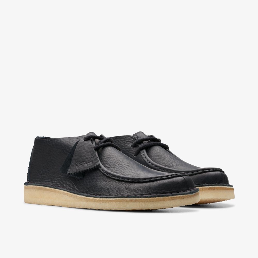 Black Clarks Men's Desert Nomad Loafers | 751RBCYVU