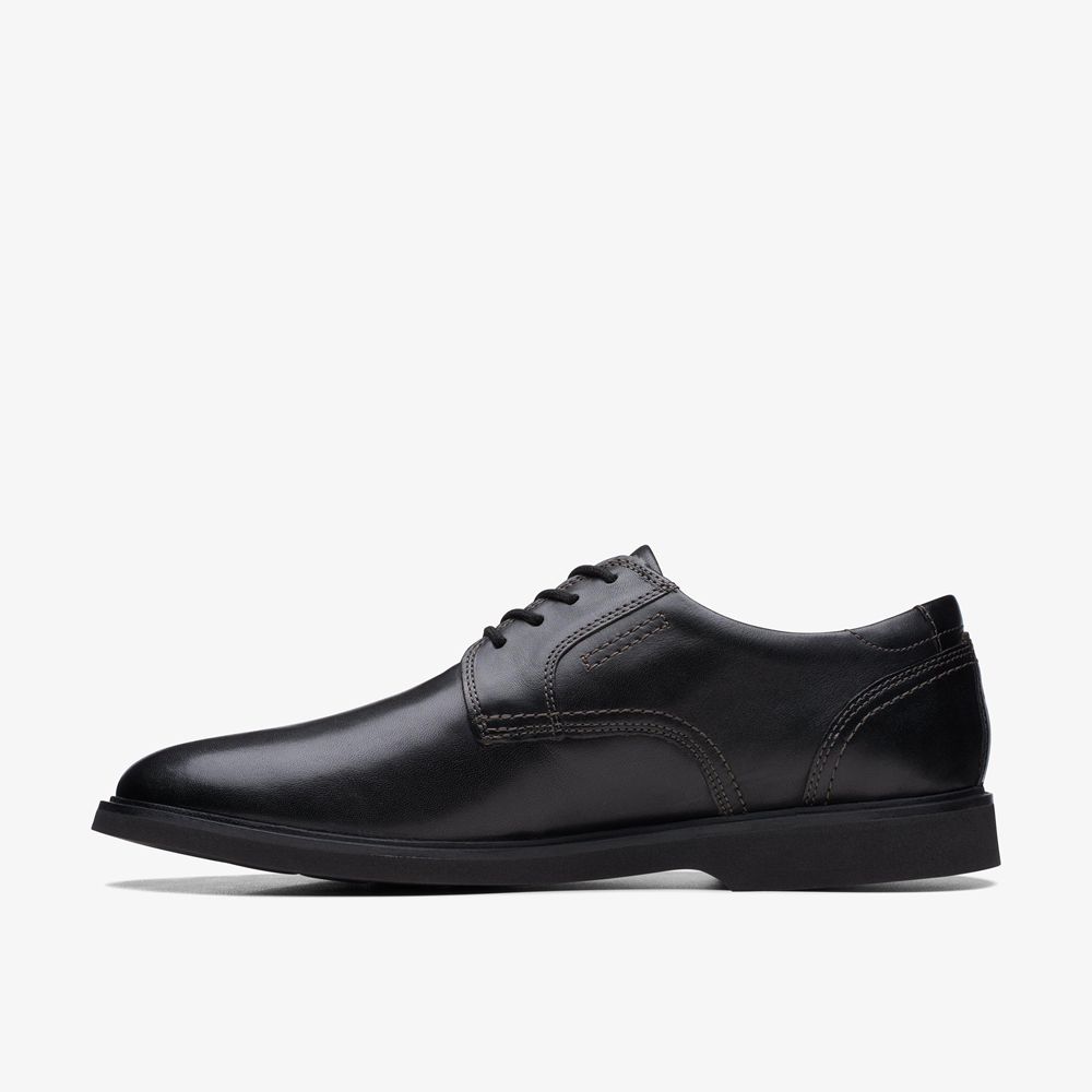 Black Clarks Men's Malwood Lace Oxfords | 598XAIQLB