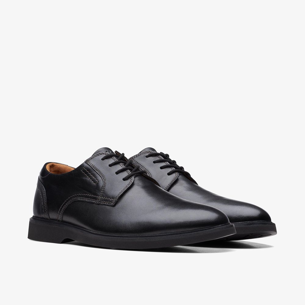 Black Clarks Men's Malwood Lace Oxfords | 598XAIQLB