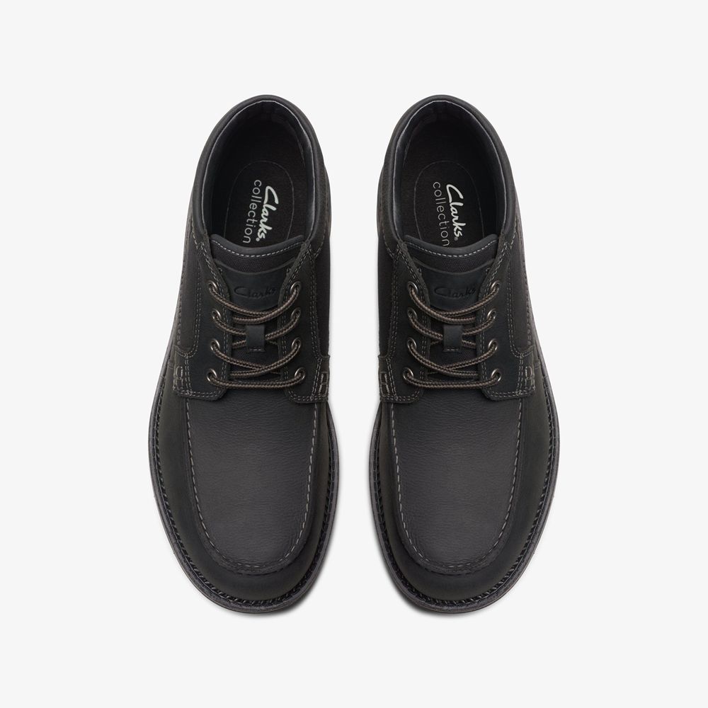 Black Clarks Men's Maplewalk Moc Boots | 572NEWGBR