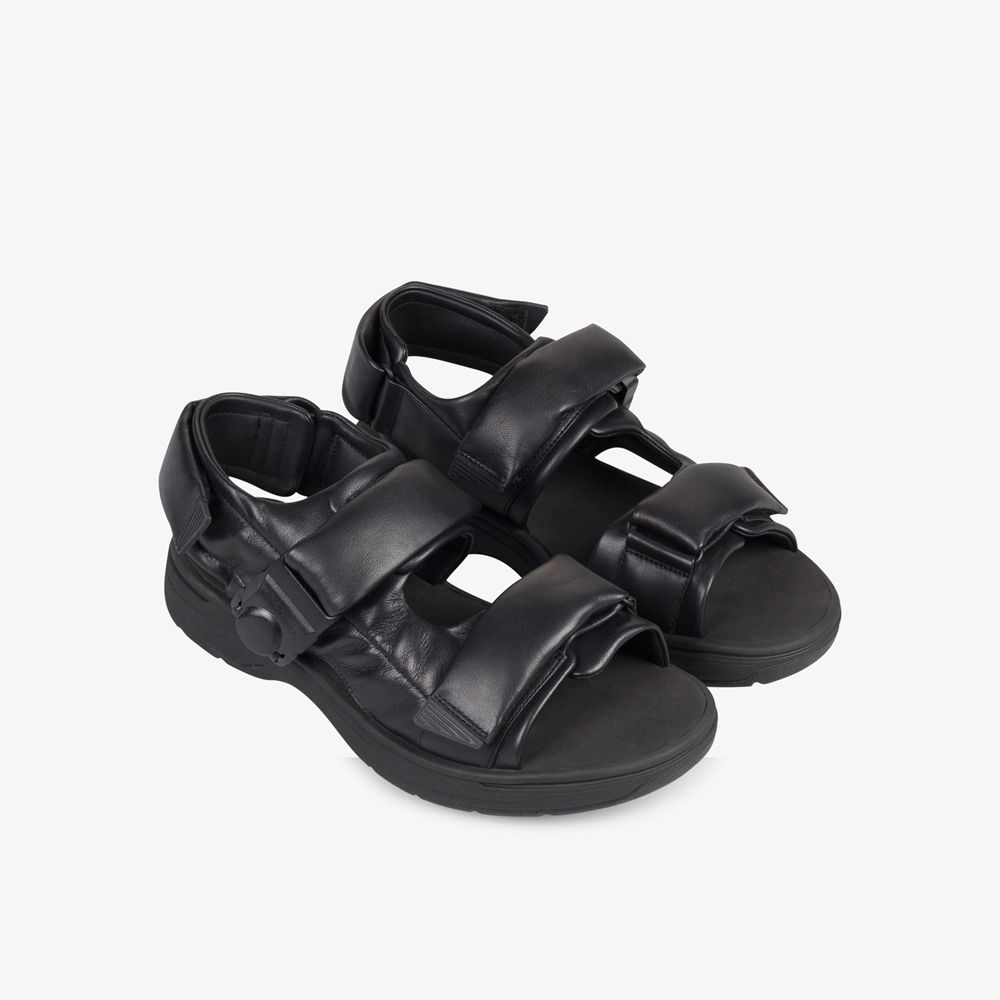 Black Clarks Men's Martine Rose Sandal 1 Flat Sandals | 274VLBWKD