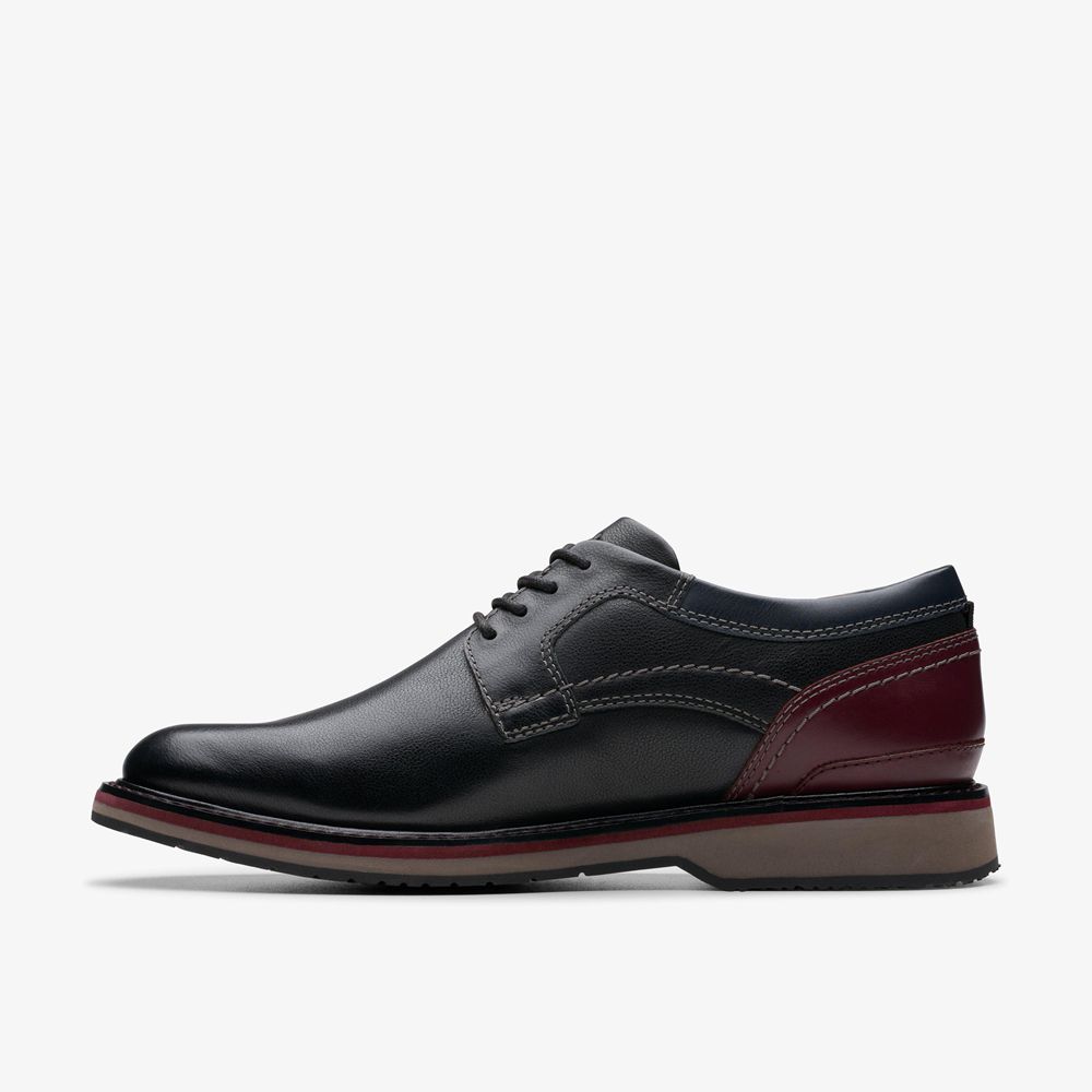 Black Clarks Men's Monahan Plain Oxfords | 536NYEVGH