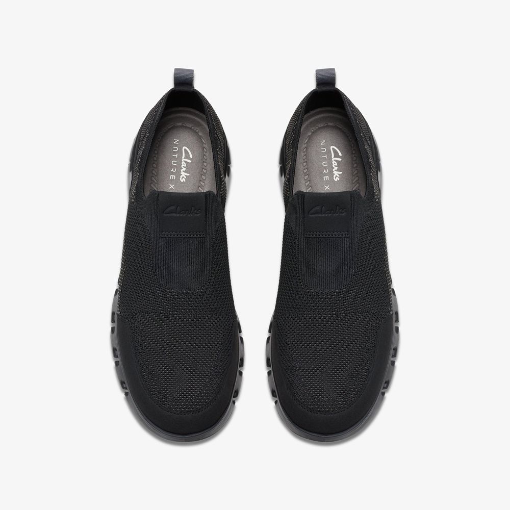 Black Clarks Men's Nature X Ease Sneakers | 098JACILG