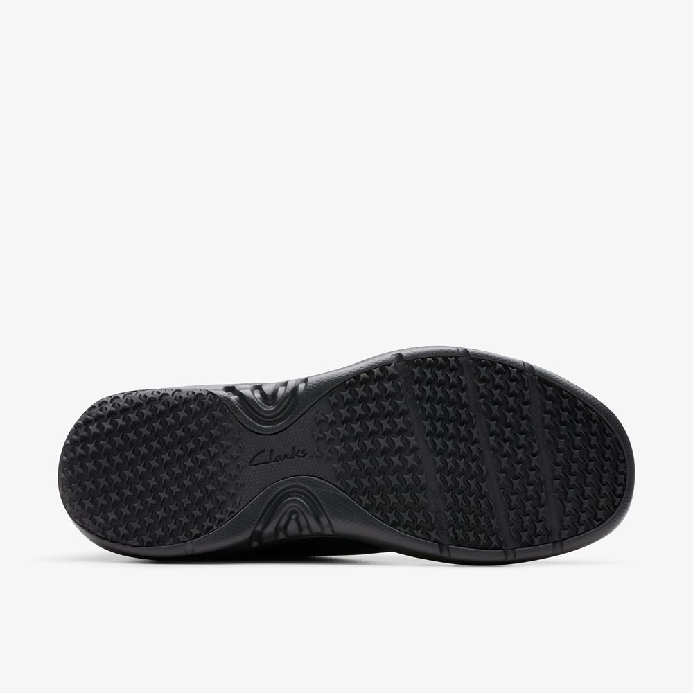 Black Clarks Men's Pro Knit Sneakers | 483NMTPFC