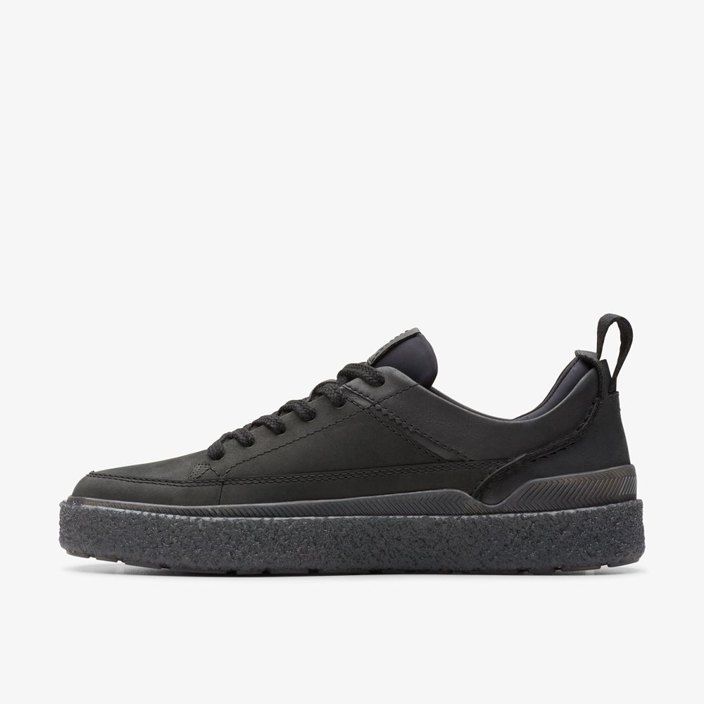 Black Clarks Men's Somerset Lace Sneakers | 860PLRKEX