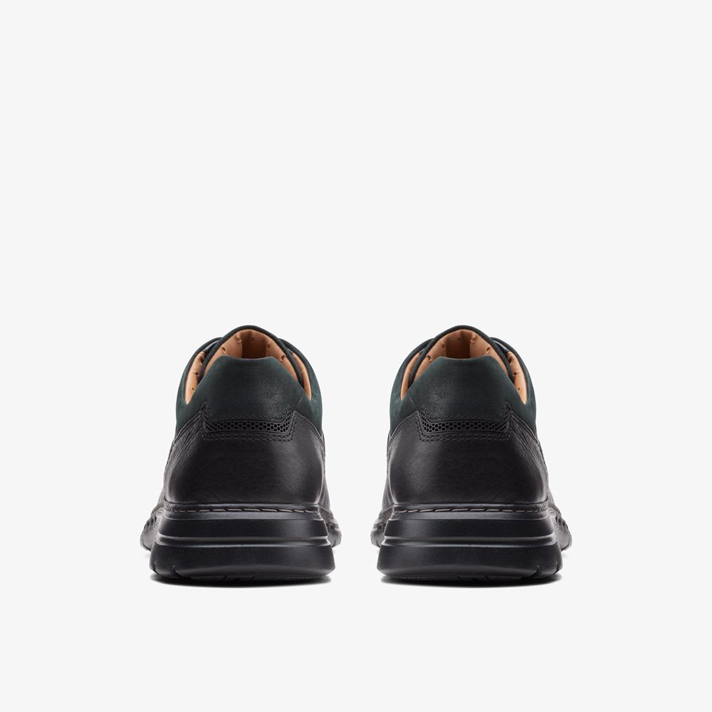 Black Clarks Men's Un Brawley Lace Derby Shoes | 864QEUJYK