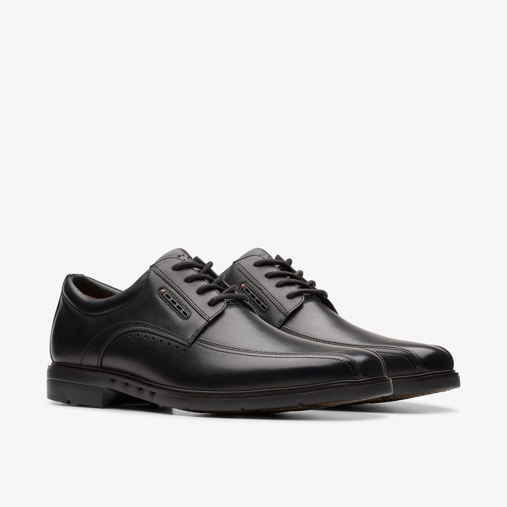 Black Clarks Men's Un Kendric Way Oxfords | 538KXMDPW