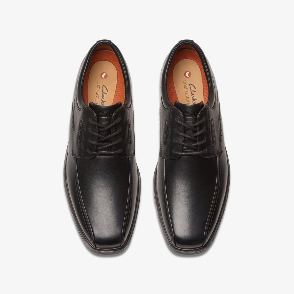 Black Clarks Men's Un Kendric Way Oxfords | 538KXMDPW