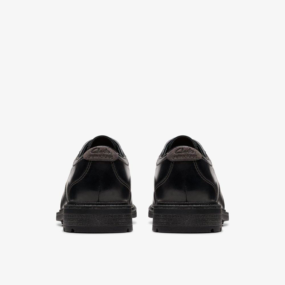 Black Clarks Men's Un Shire Low Oxfords | 028MNSYAV