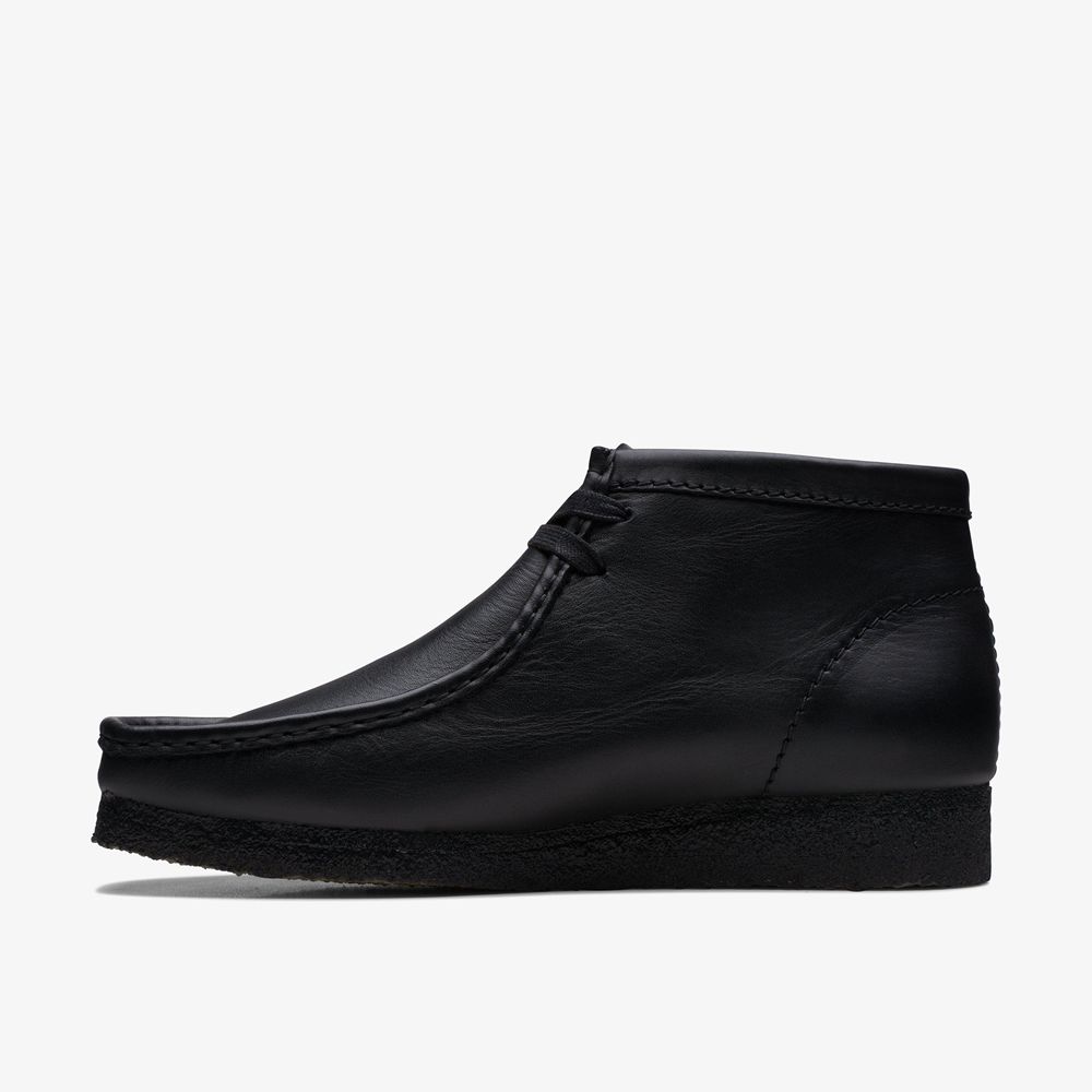 Black Clarks Men's Wallabee Boots | 591YSPKUD