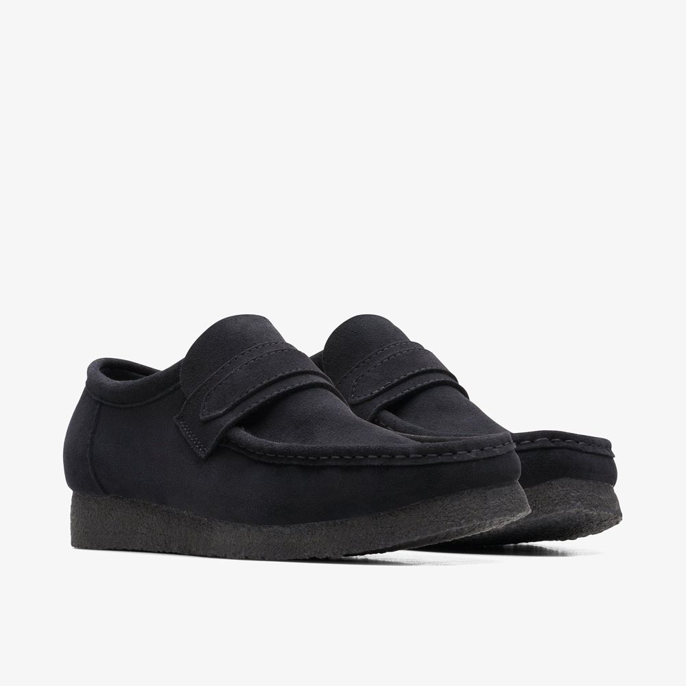 Black Clarks Men's Wallabee Loafer Loafers | 760GMPWTK