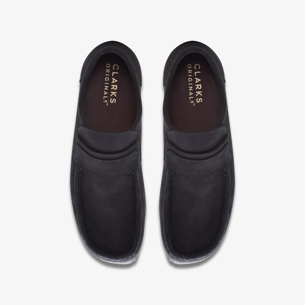 Black Clarks Men's Wallabee Loafer Loafers | 760GMPWTK