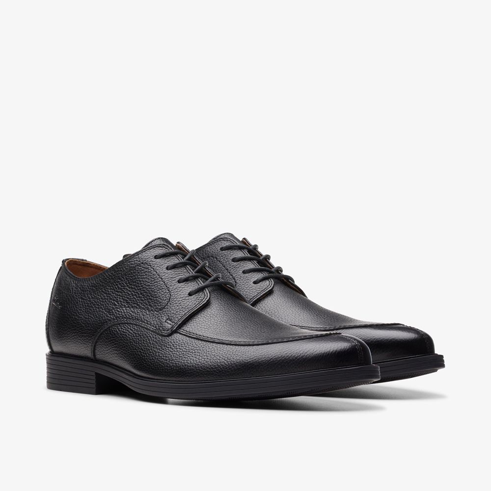 Black Clarks Men's Whiddon Apron Oxfords | 709CJBKSA