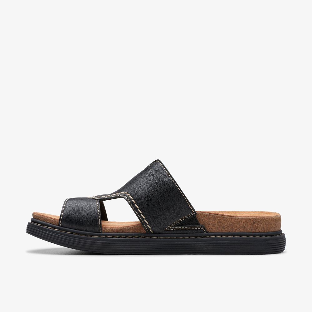 Black Clarks Women's Arwell Walk Flat Sandals | 320LCARMW