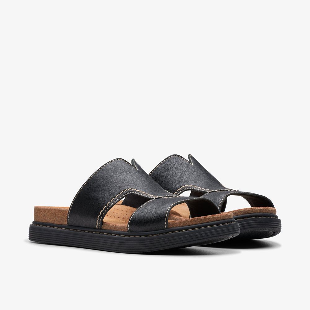 Black Clarks Women's Arwell Walk Flat Sandals | 320LCARMW