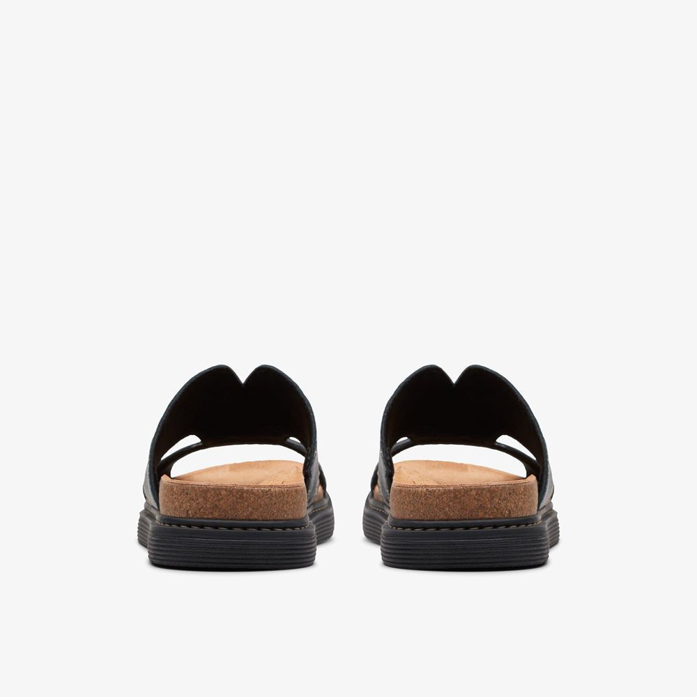 Black Clarks Women's Arwell Walk Flat Sandals | 320LCARMW