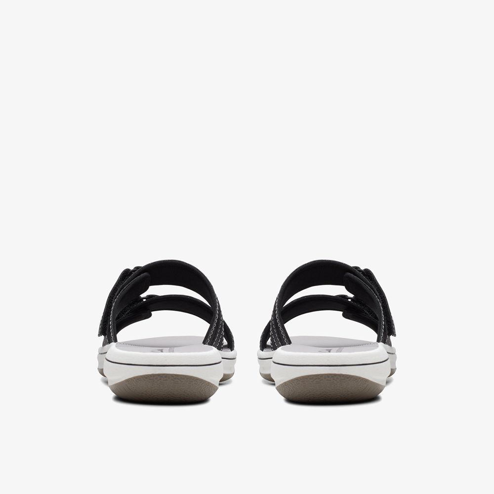 Black Clarks Women's Breeze Piper Flat Sandals | 201LXDNPY