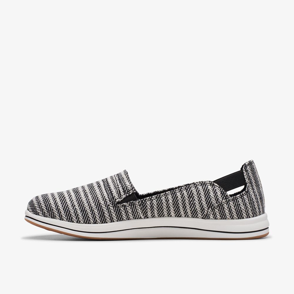 Black Clarks Women's Breeze Step Ii Slip On Shoes | 047PZRCJG