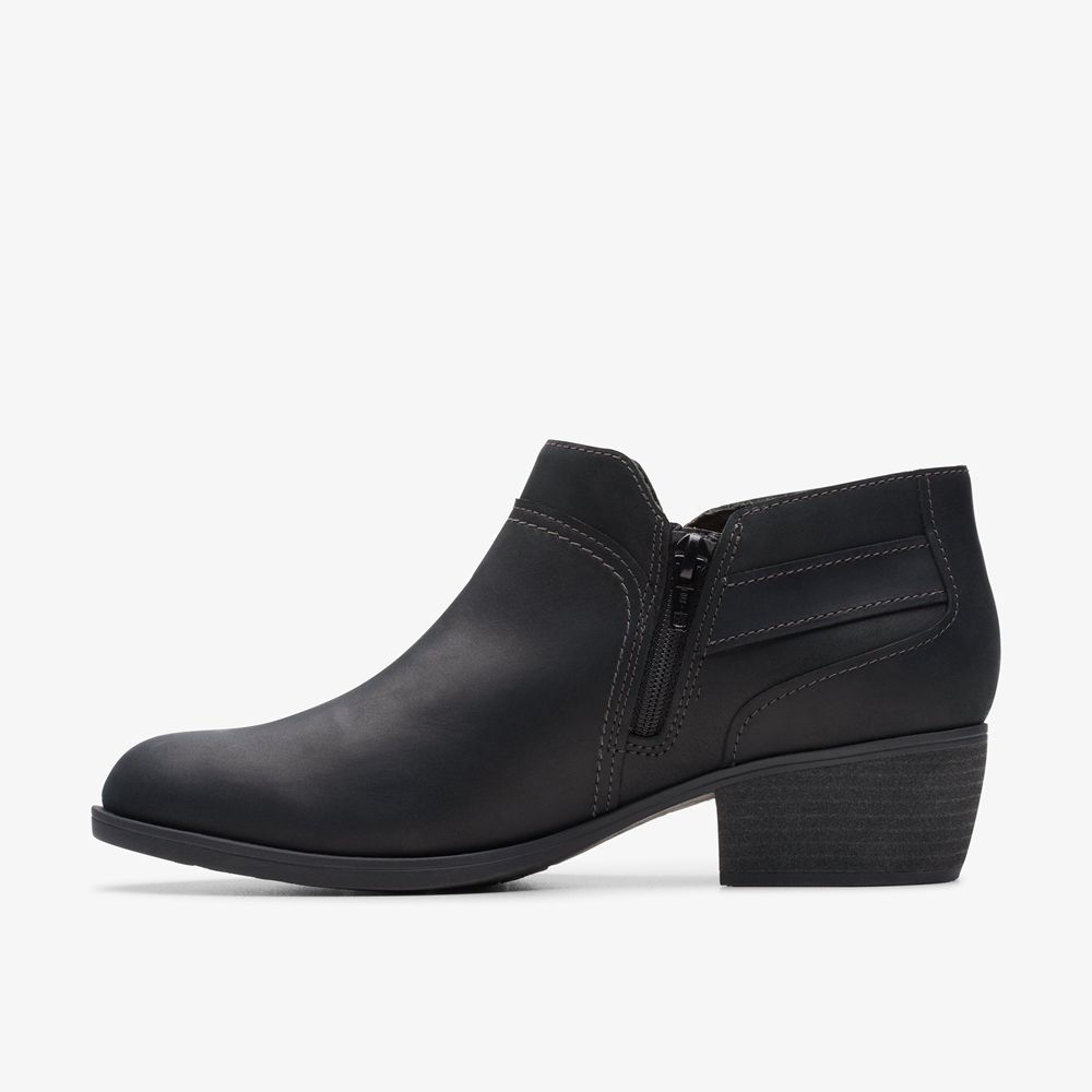 Black Clarks Women's Charlten Grace Boots | 405CBXDHM