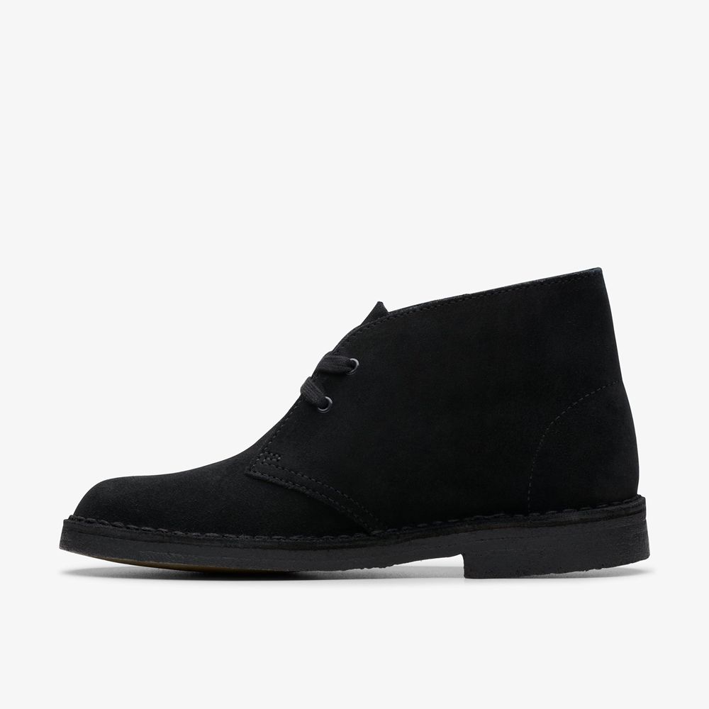 Black Clarks Women's Desert Boots | 180CXOWNQ