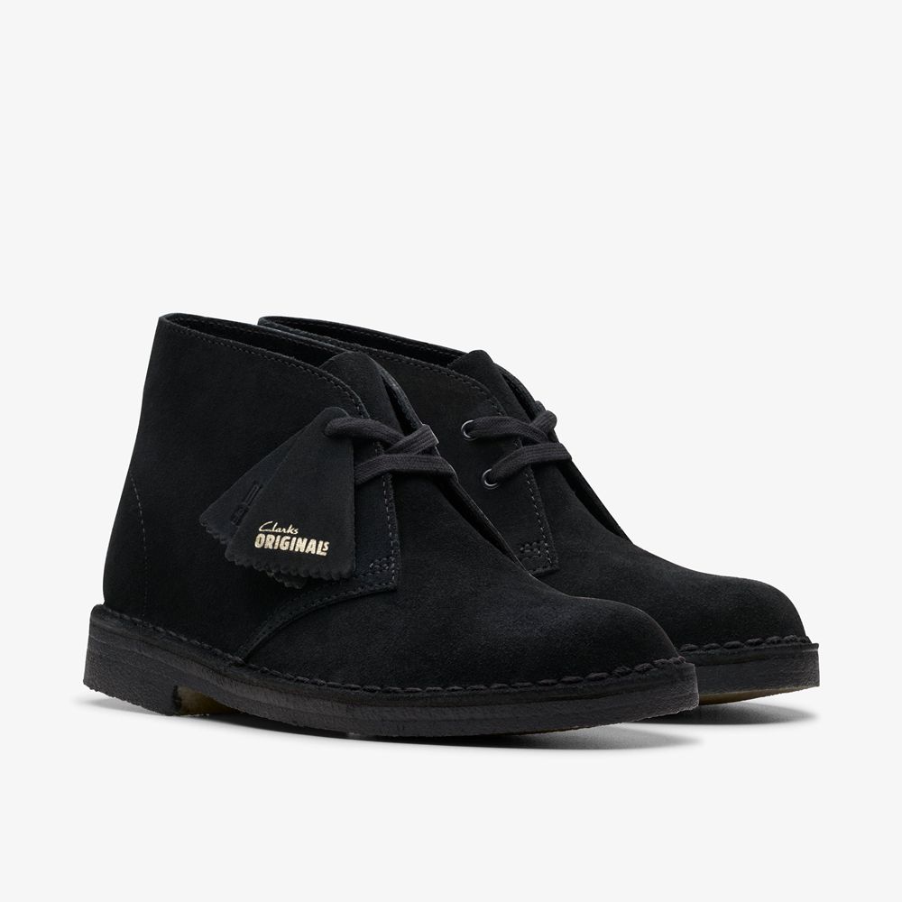 Black Clarks Women's Desert Boots | 180CXOWNQ