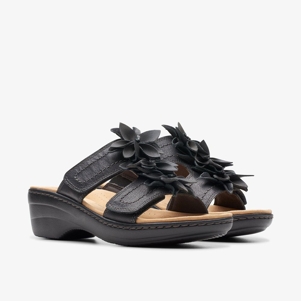 Black Clarks Women's Merliah Raelyn Heeled Sandals | 437ECGXMI