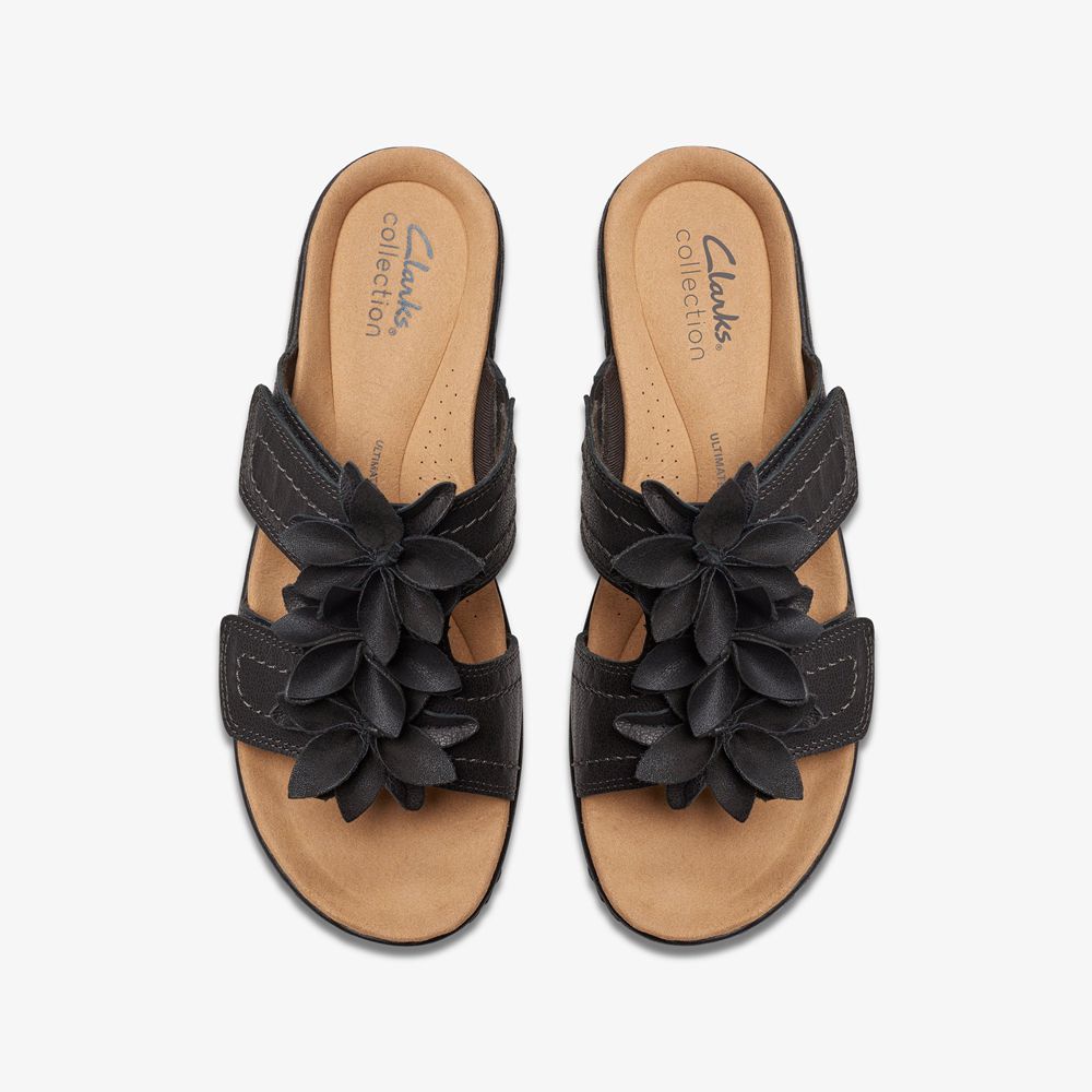 Black Clarks Women's Merliah Raelyn Heeled Sandals | 437ECGXMI