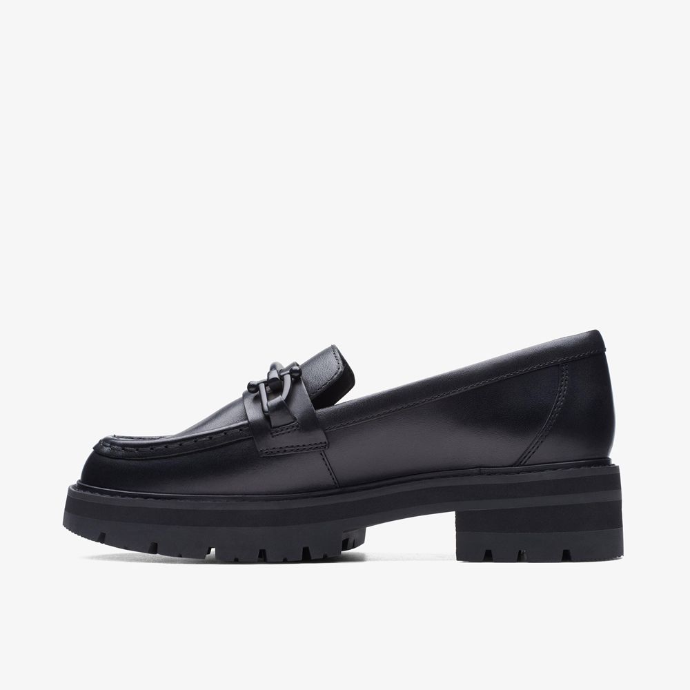 Black Clarks Women's Orianna Bit Loafers | 547HOMAWL