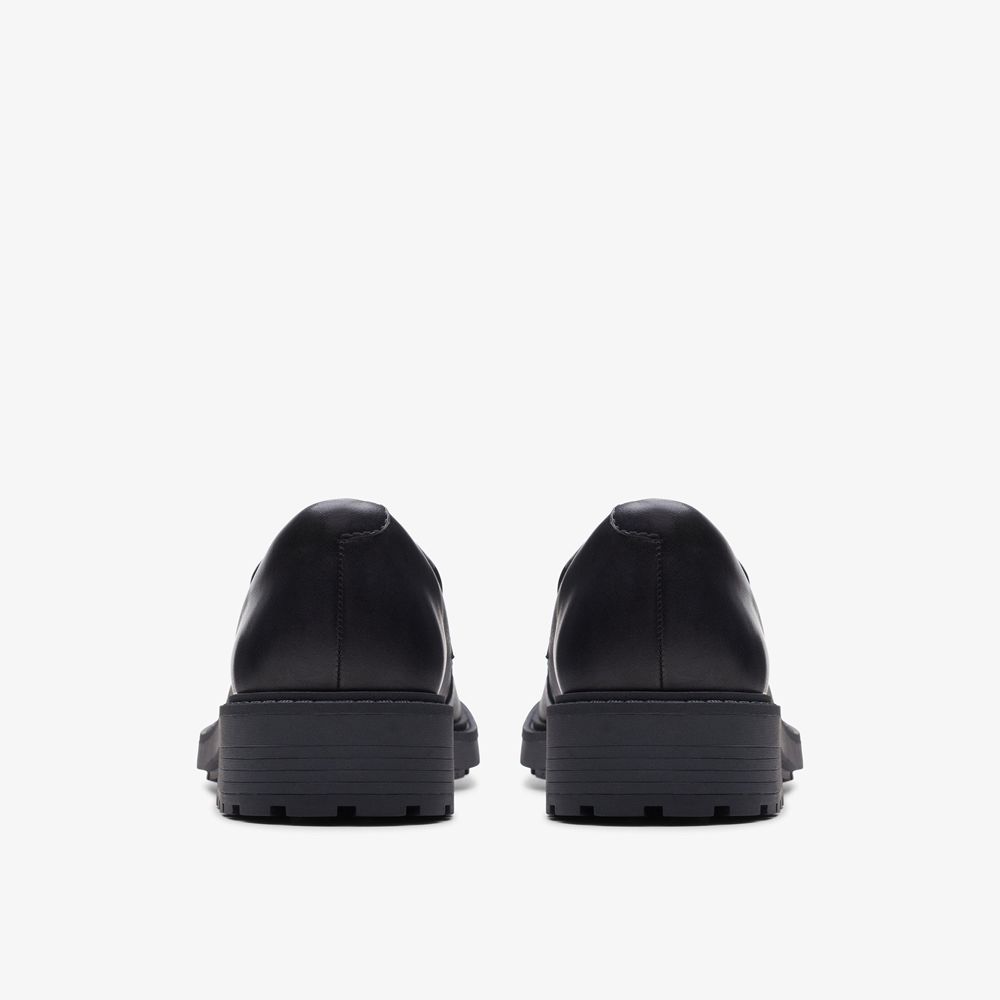 Black Clarks Women's Orinoco 2 Penny Loafers | 208IMUTDN