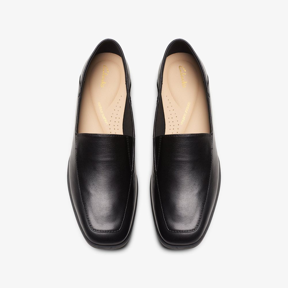 Black Clarks Women's Sarafyna Freva Loafers | 368CSAJEK