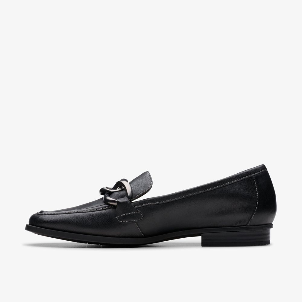 Black Clarks Women's Sarafyna Iris Loafers | 603XQBJMS