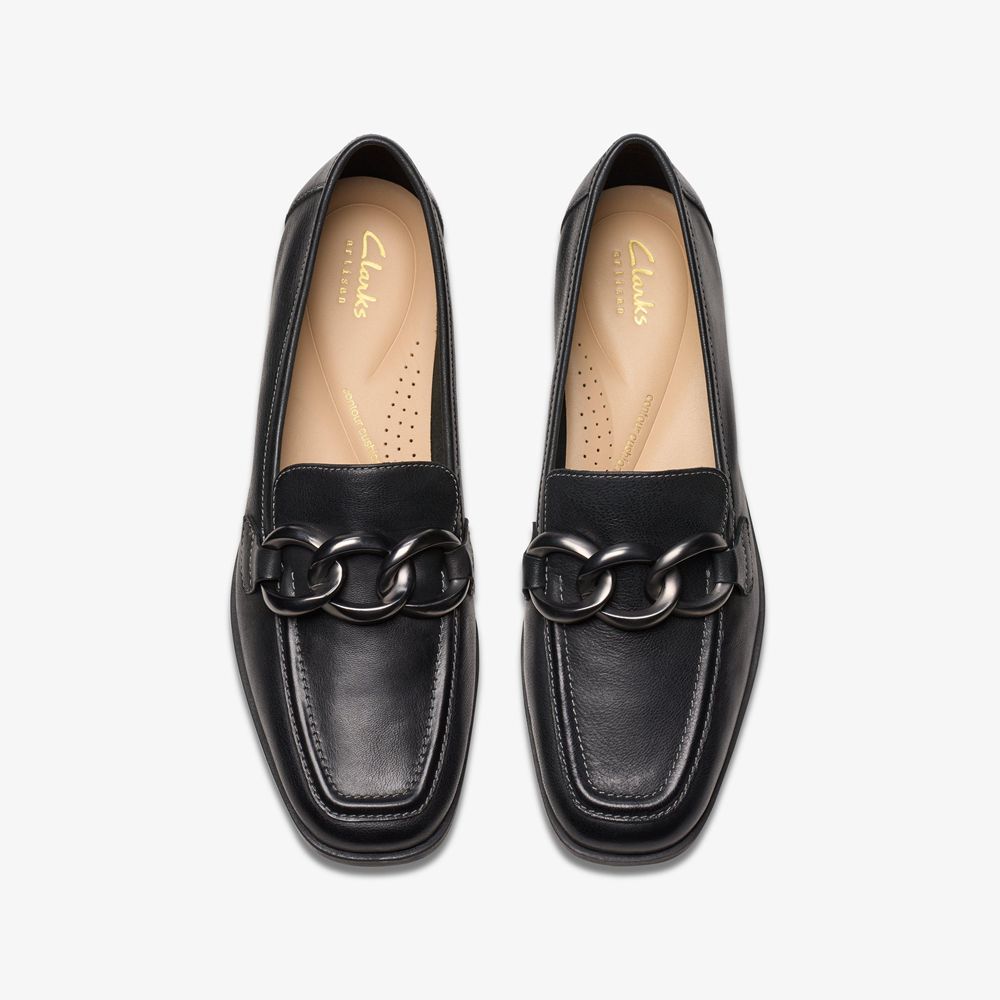 Black Clarks Women's Sarafyna Iris Loafers | 603XQBJMS