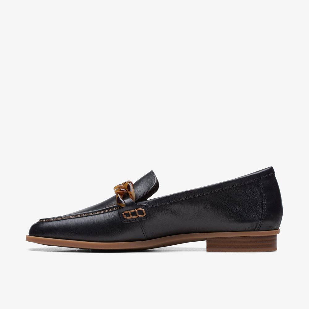 Black Clarks Women's Sarafyna Iris Loafers | 974PUYRLO