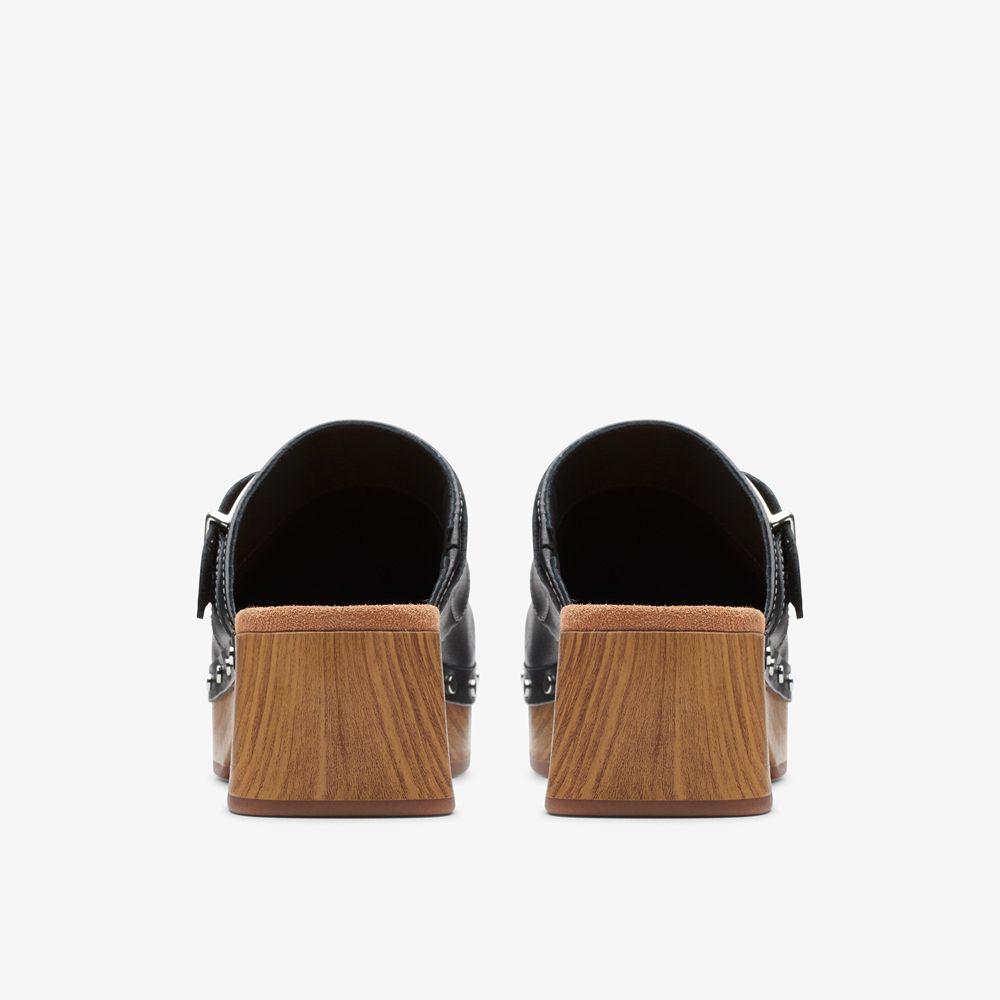 Black Clarks Women's Sivanne Sun Mules | 618GRIZUS