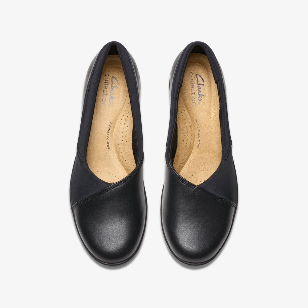 Black Clarks Women's Suttyn Walk Slip On Shoes | 315KGJFST