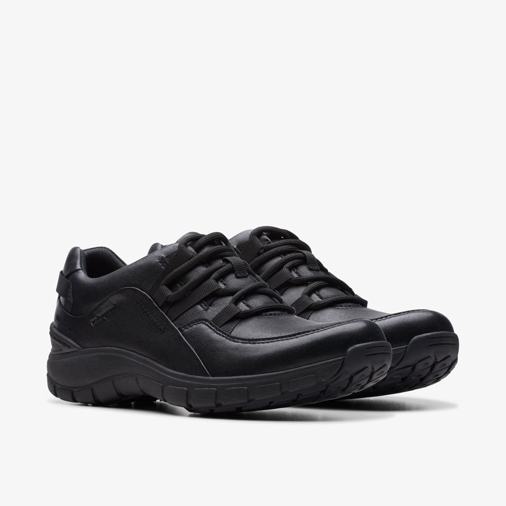 Black Clarks Women's Wave Range Sneakers | 703IRXDQJ