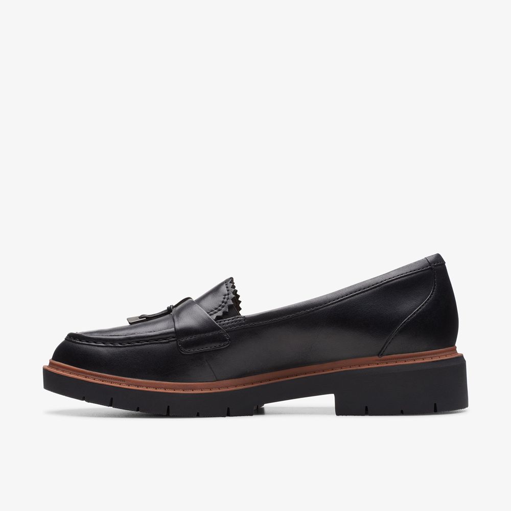 Black Clarks Women's Westlynn Bella Loafers | 748MLZIGB