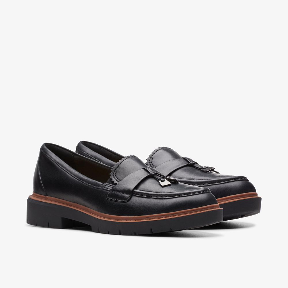 Black Clarks Women's Westlynn Bella Loafers | 748MLZIGB