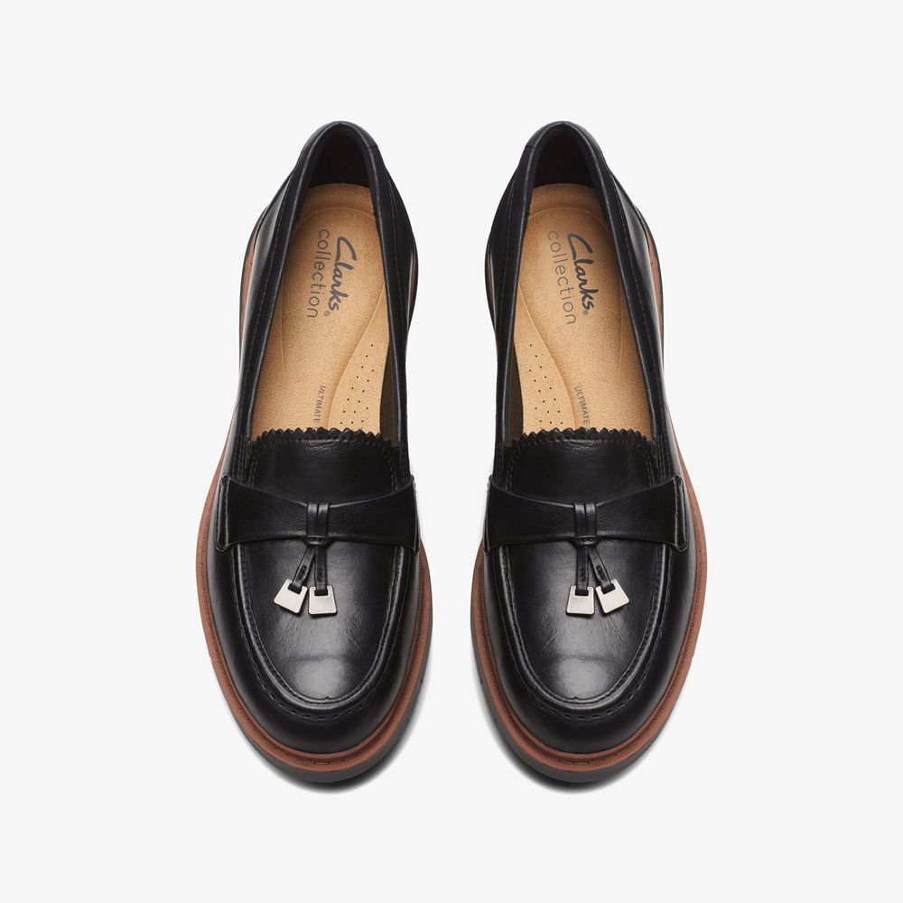 Black Clarks Women's Westlynn Bella Loafers | 748MLZIGB