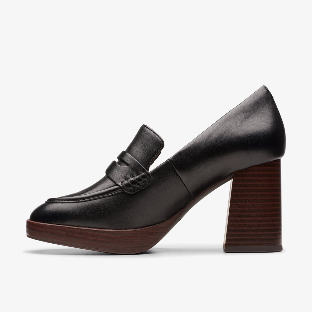 Black Clarks Women's Zoya 85 Walk Pumps | 234RIOXLW