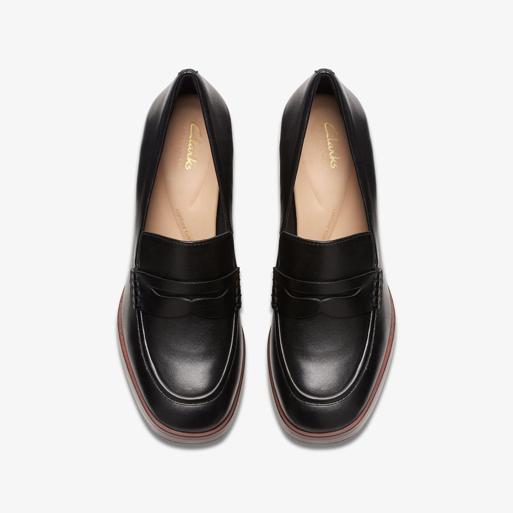 Black Clarks Women's Zoya 85 Walk Pumps | 234RIOXLW