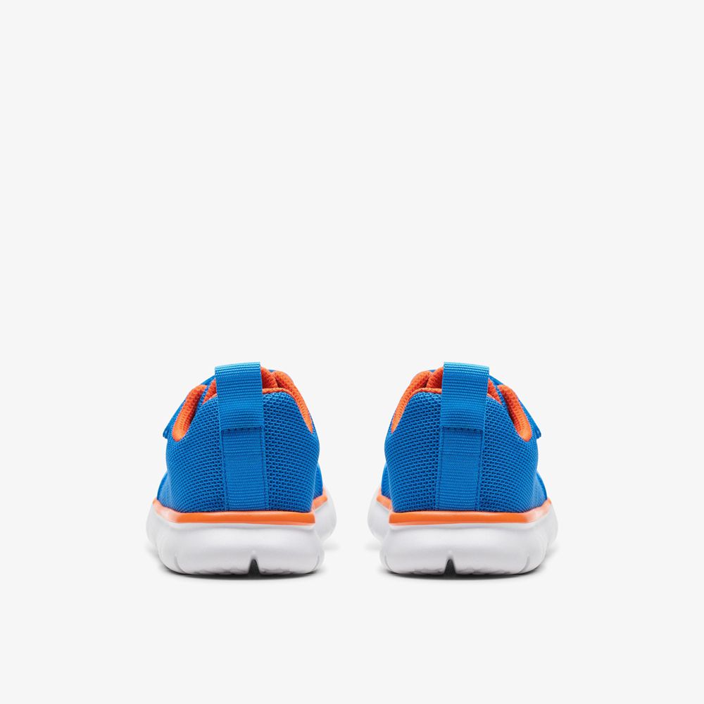 Blue Clarks Kids Hoop Run Sneakers | 396NOSKIB