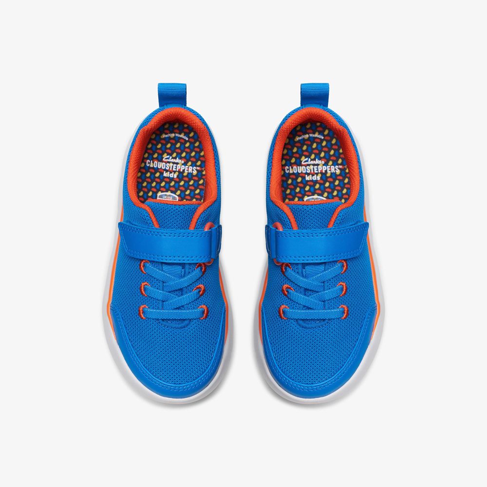 Blue Clarks Kids Hoop Run Sneakers | 396NOSKIB