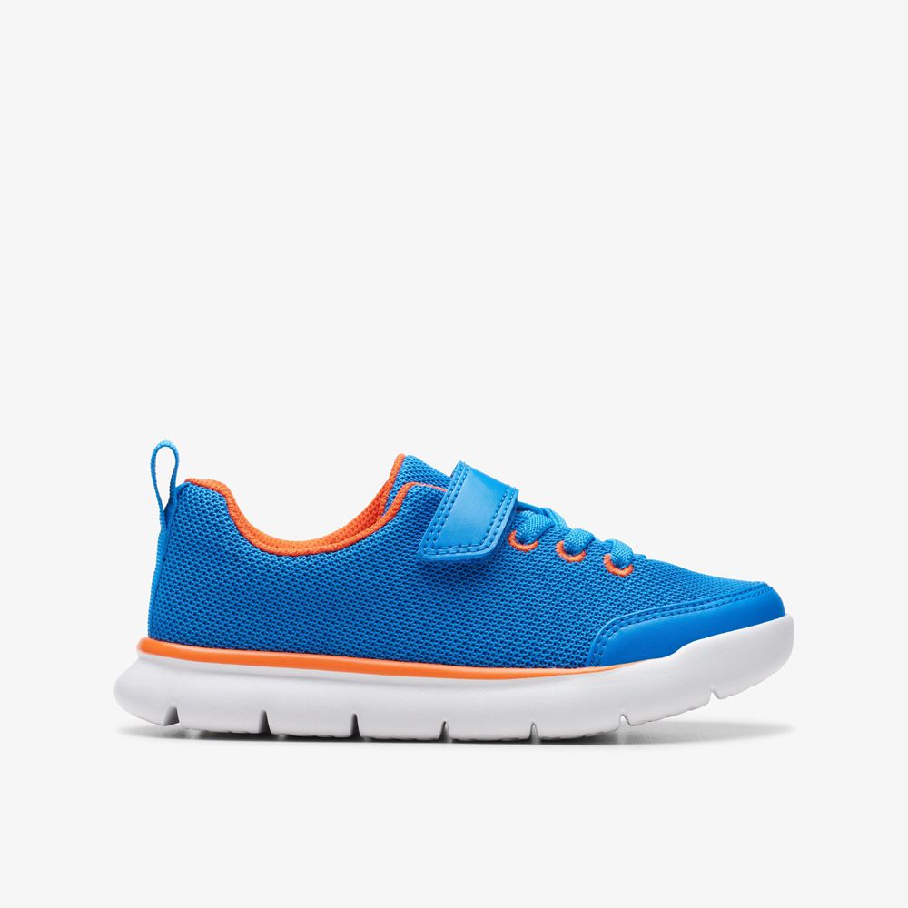 Blue Clarks Kids Hoop Run Sneakers | 396NOSKIB