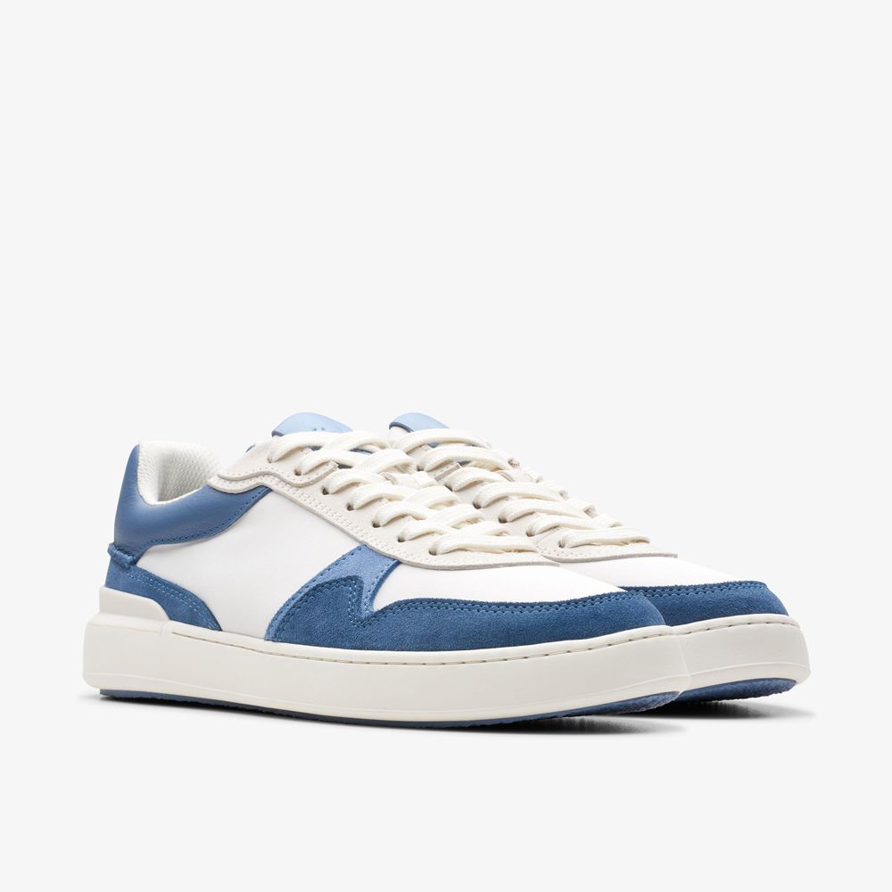 Blue Clarks Men's Court Lite Race Sneakers | 284MCVQLT