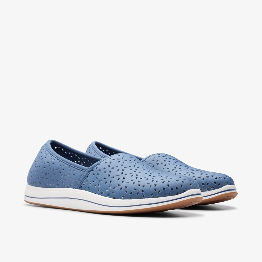 Blue Clarks Women's Breeze Emily Slip On Shoes | 265XWFLSM