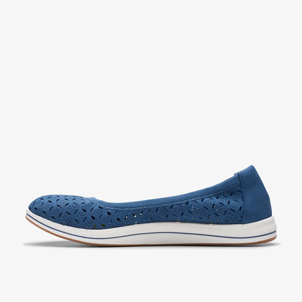 Blue Clarks Women's Breeze Roam Slip On Shoes | 624KZDHYO