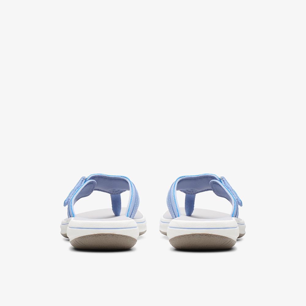 Blue Clarks Women's Breeze Sea Flip Flops | 061NDGMAB