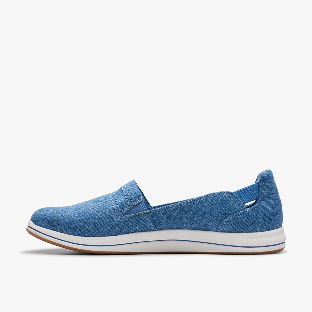 Blue Clarks Women's Breeze Step Ii Slip On Shoes | 296BPVNOQ