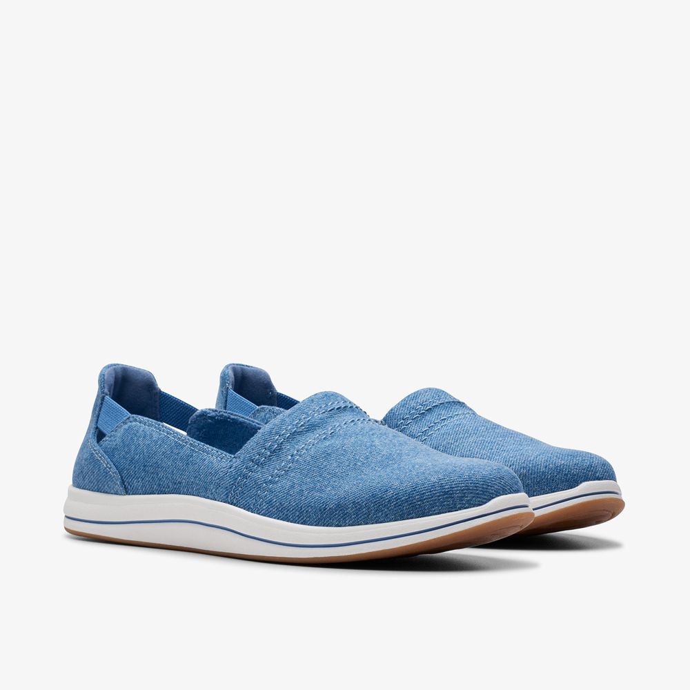 Blue Clarks Women's Breeze Step Ii Slip On Shoes | 296BPVNOQ